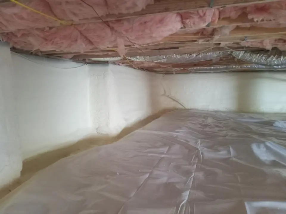 Crawl space encapsulation with closed-cell spray foam for Spray Foam Roofing in Deltona